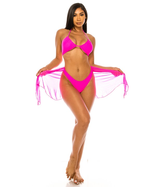 Beach Bombshell 3-Piece Bikini Set – Sizzle in Style! Coco’s Tee Boutique