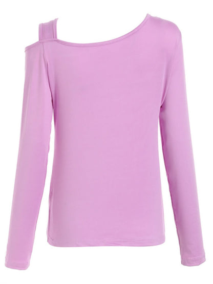 Asymmetrical cutout long sleeve tee with a modern twist