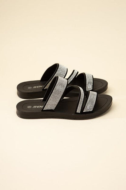 ZEAL-S Sandalen mit Strass-Riemen