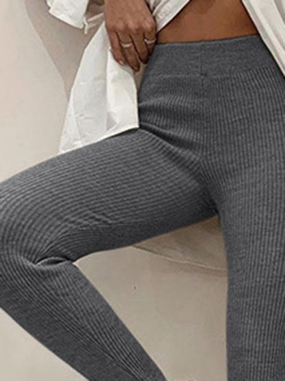 Ribbed Mid Waist Leggings.