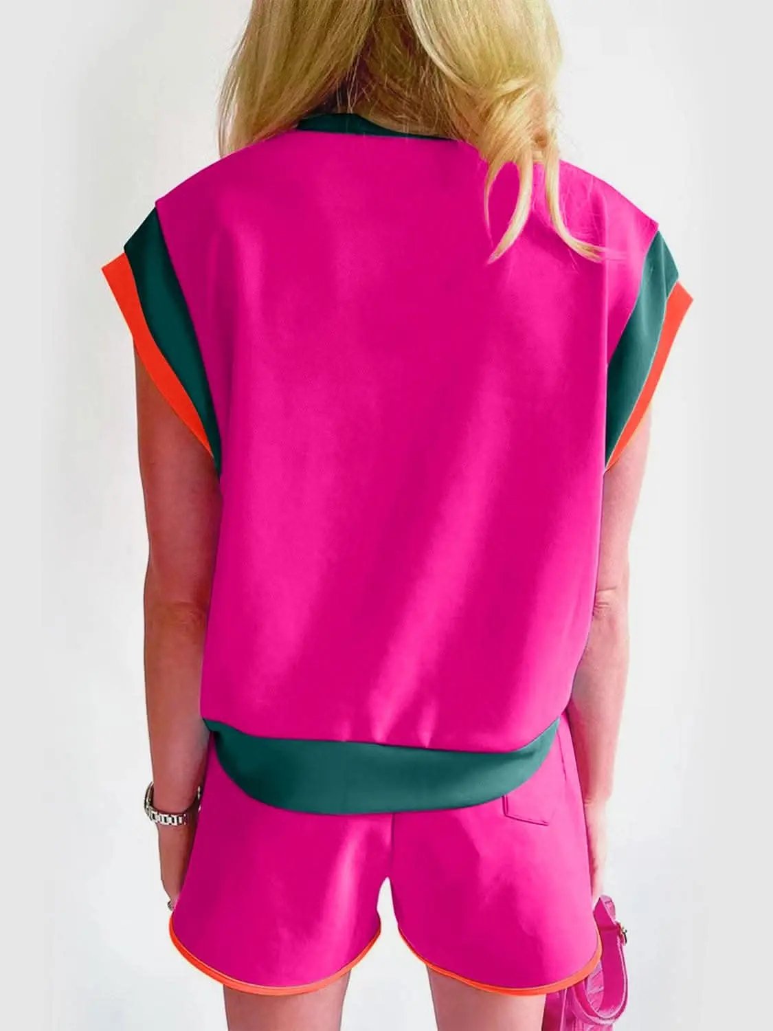 Stylish Two-Piece Top and Shorts Set - Love Salve 