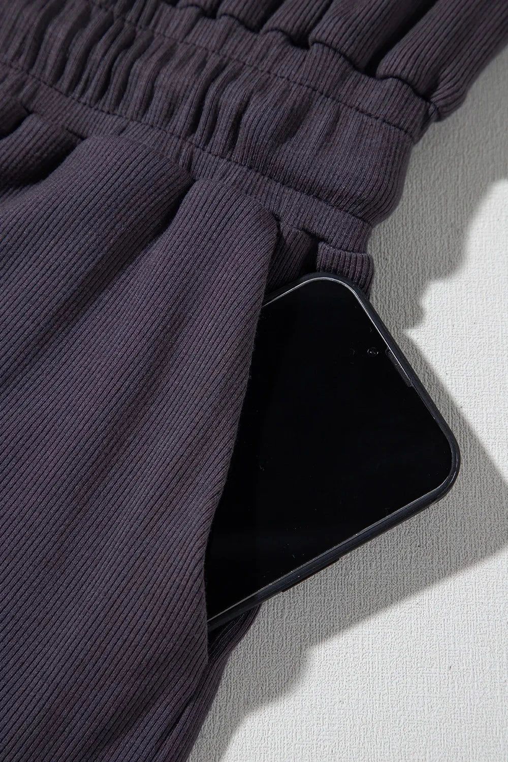 Knit Open Back Cap Sleeve Drawstring Romper Simply Love