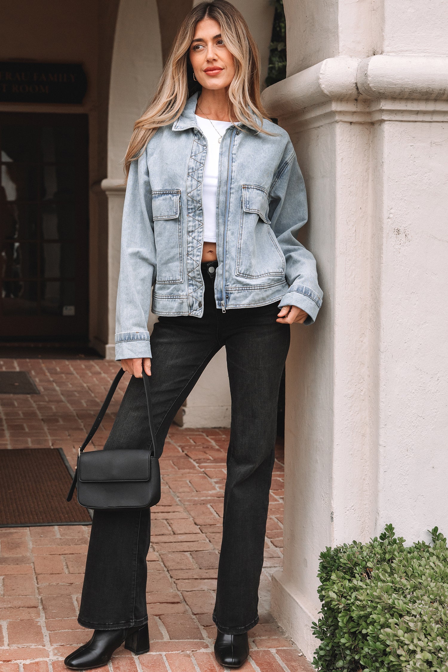 Dear-Lover Blue Denim Jacket Unisex Everyday Casual Zip Up Jacket - Washed & Stylish Dear-Lover Dropshipping