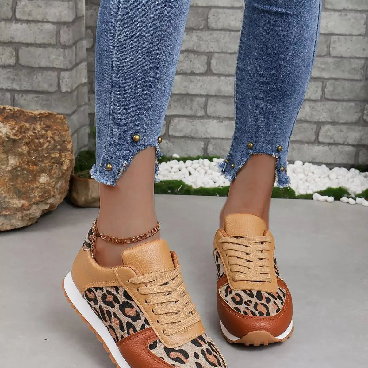 Leopard Print Casual Sneakers Simply Love