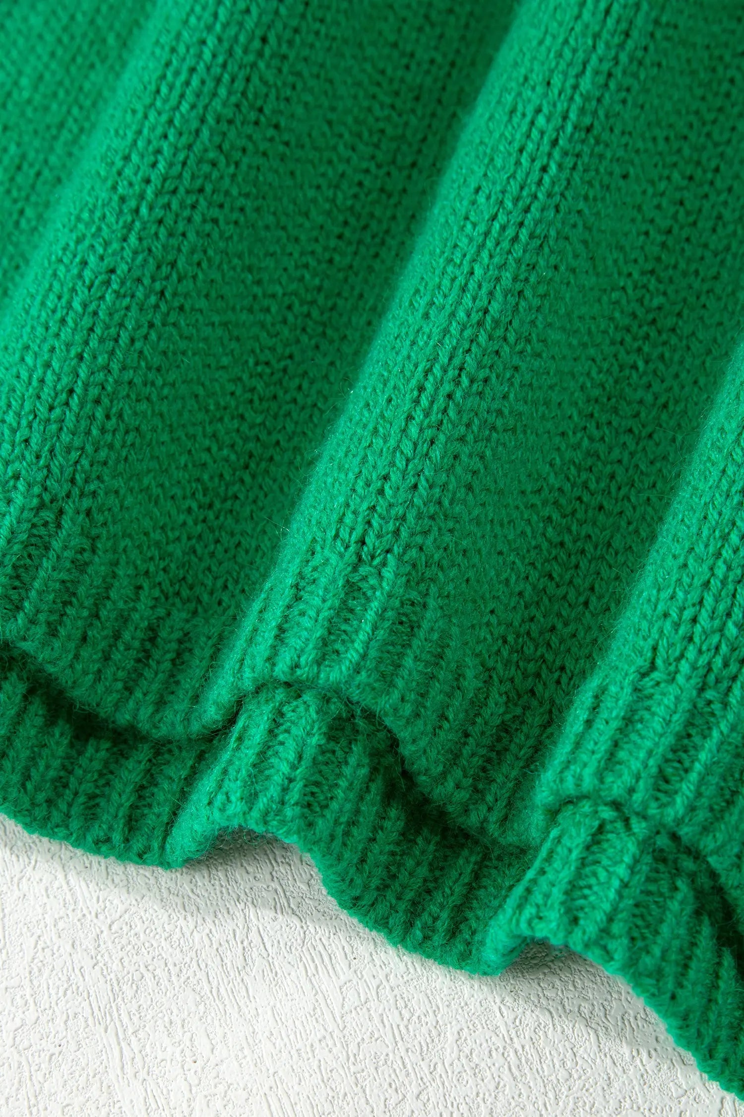 Bright Green Festive Bow Backless Bubble Sleeve Knit Sweater For Women Dear-Lover Dropshipping