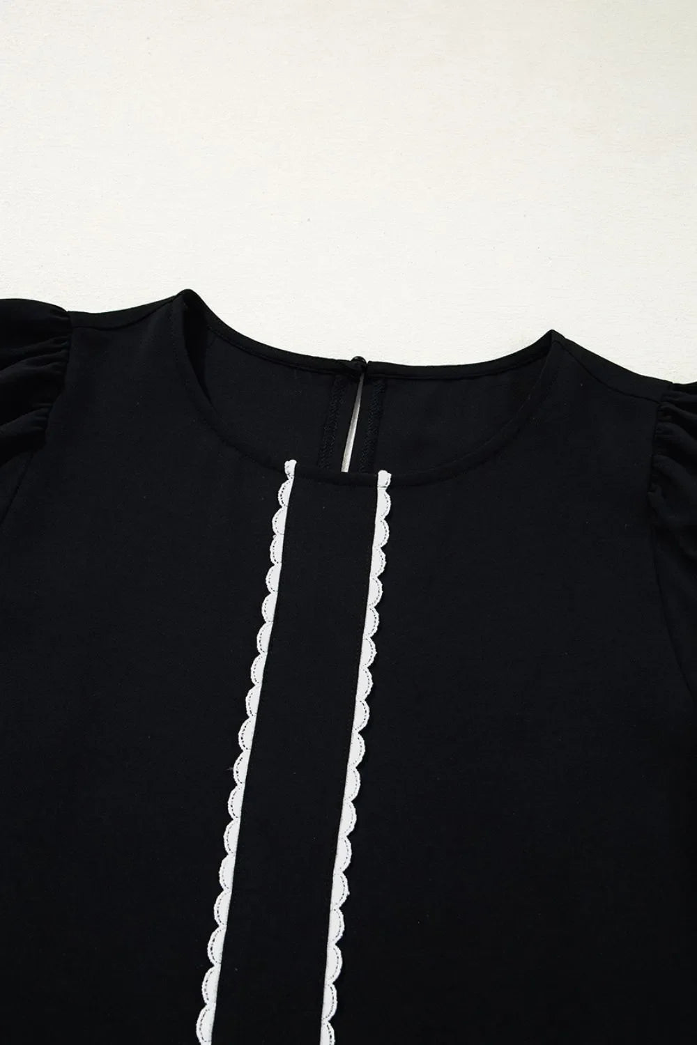 Simply Love: Scallop Trim Bow Dress