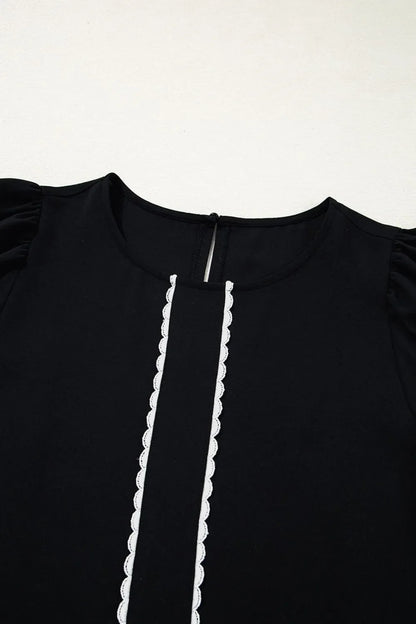 Simply Love: Scallop Trim Bow Dress