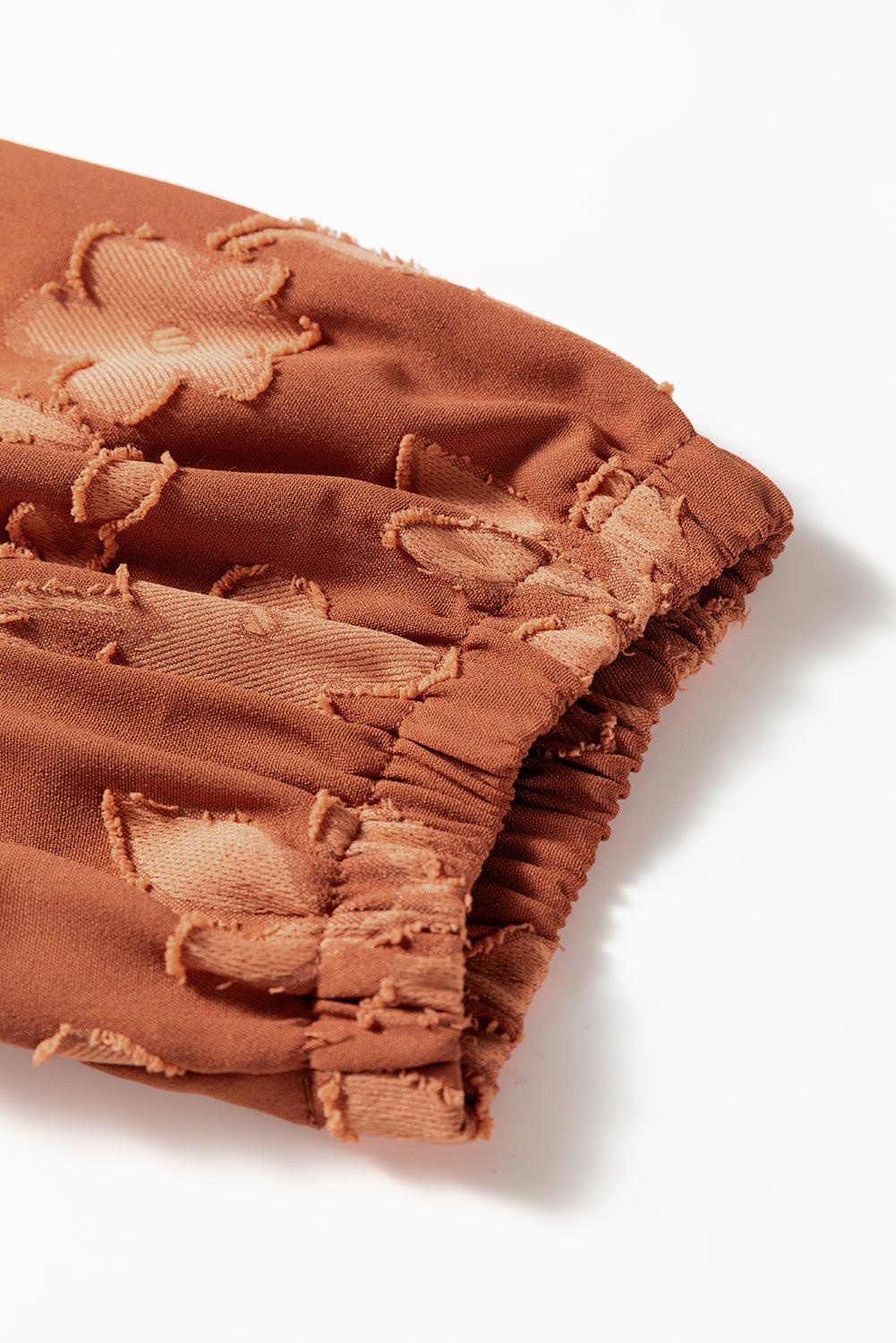 Premium Cinnamon Plus Size Textured 3D Flower Dress Ruffle Hem Long Dear-Lover Dropshipping