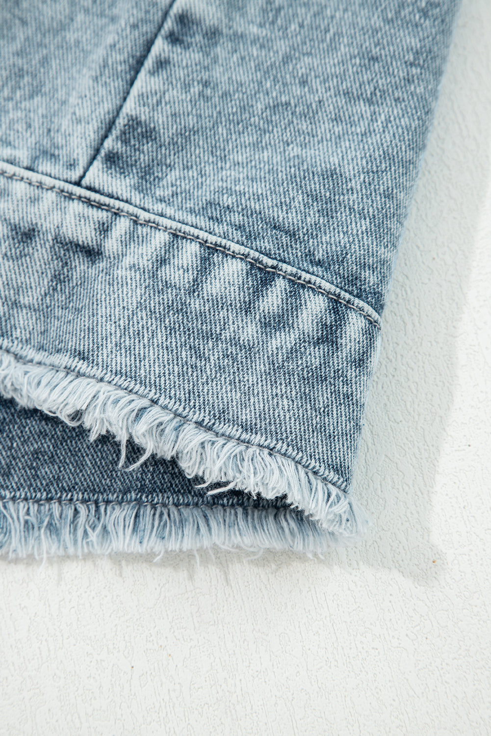 Myosotis Denim Vest With Button Flap Pocket Frayed Detail Classic Relaxed Fit Look Dear-Lover Dropshipping