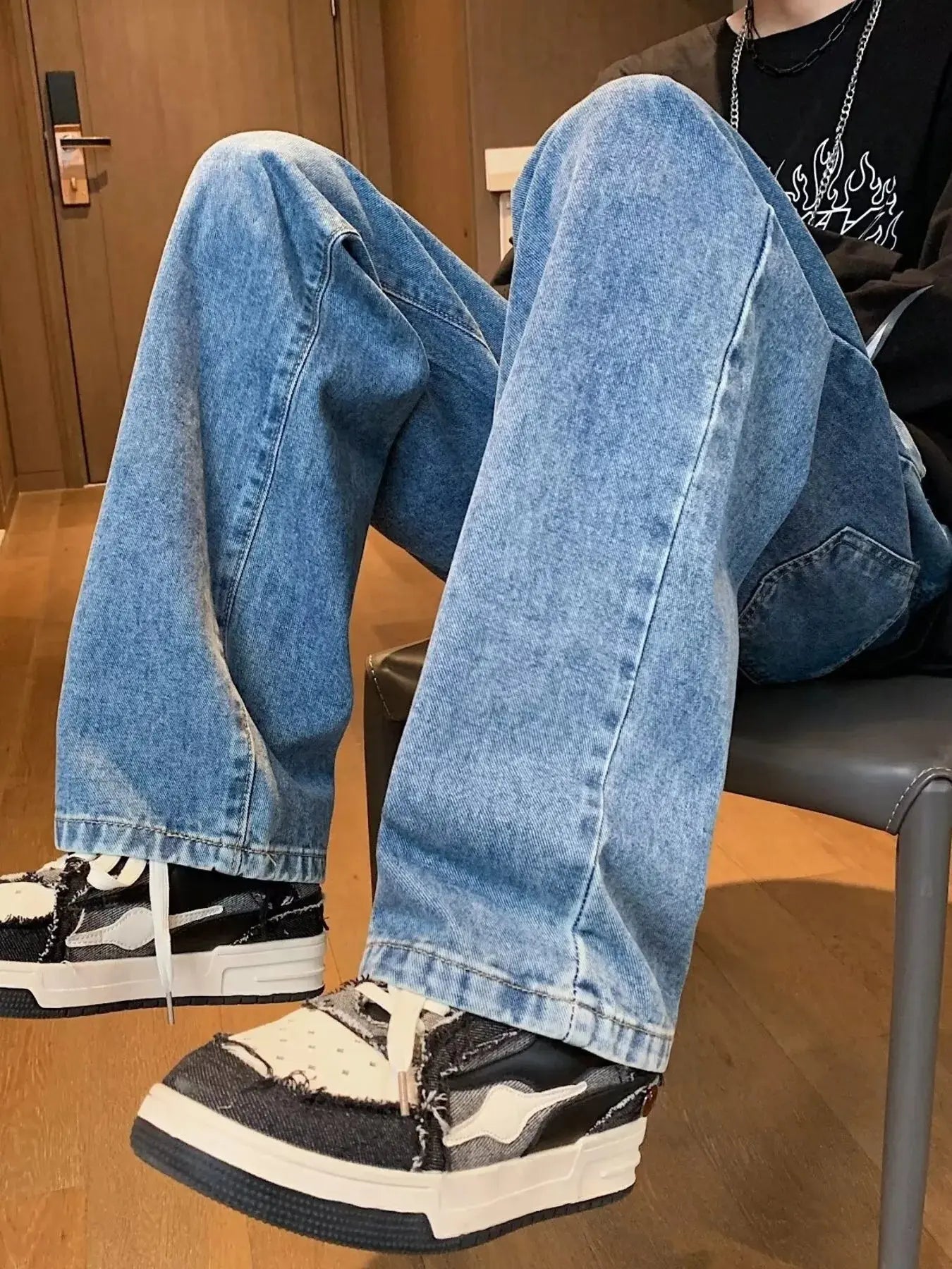 Men's Full Size Loose Fit Drawstring Waist Jeans Plus Size Simply Love
