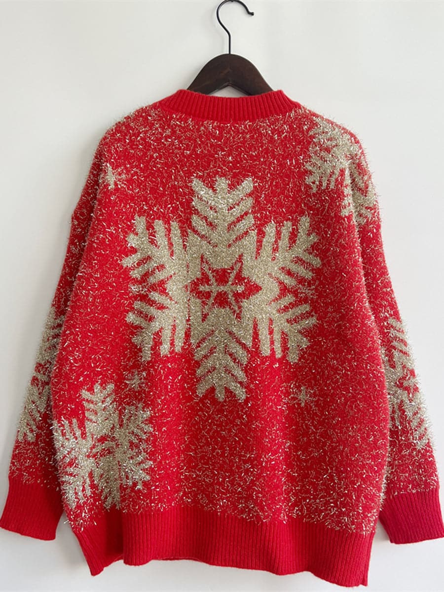 Christmas Element Round Neck Sweater.