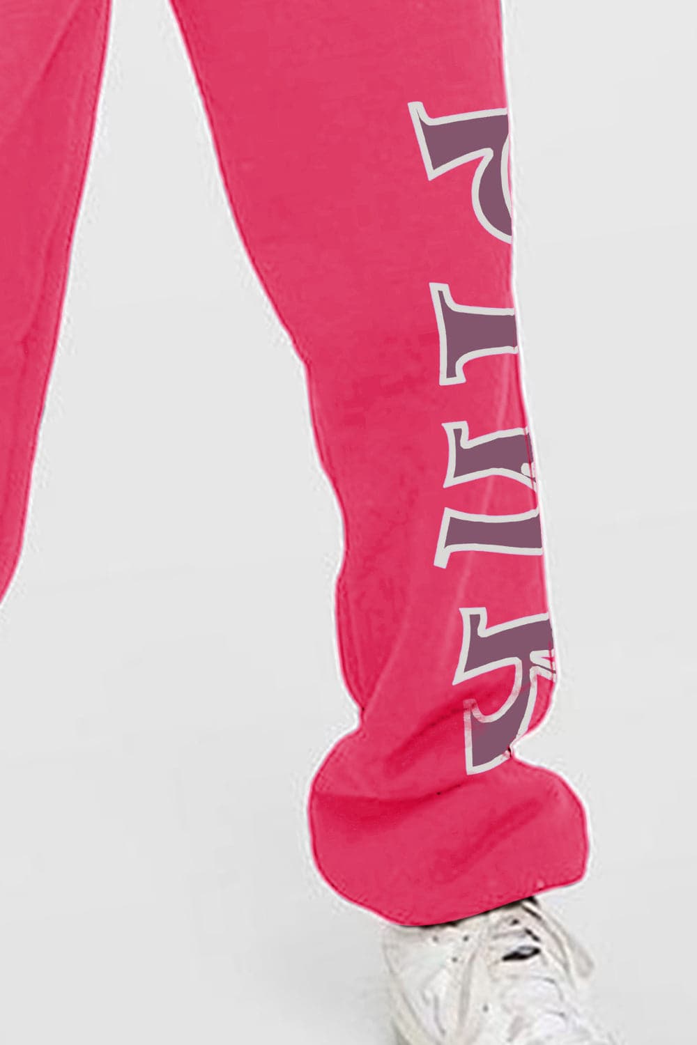 Simply Love Full Size PINK Graphic Sweatpants.