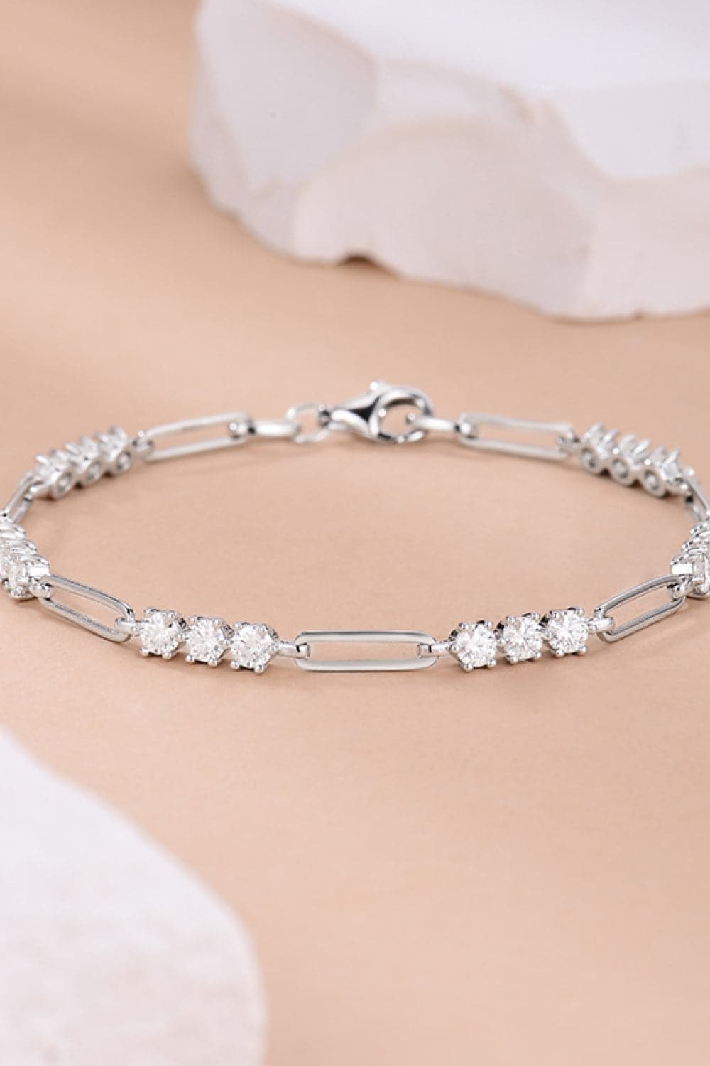 1.8 Carat Moissanite 925 Sterling Silver Bracelet.