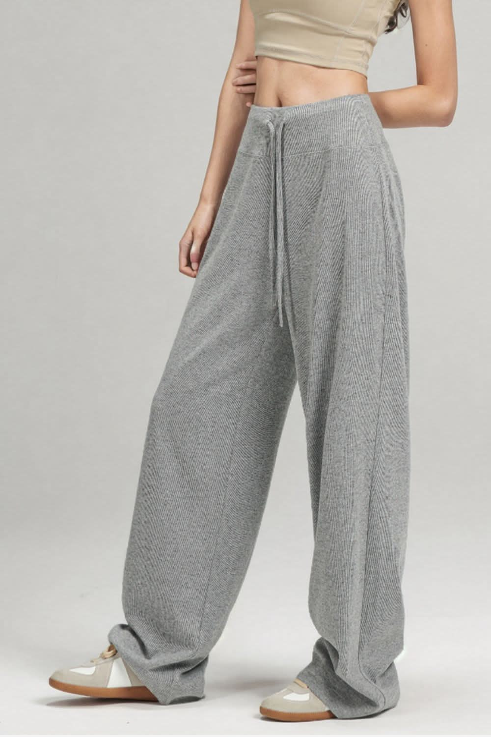 Essential Wide Leg Drawstring Trousers