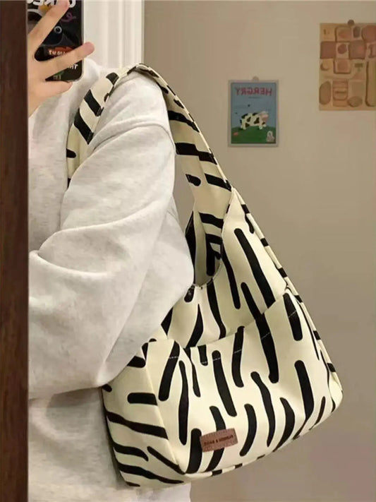 Striped Pattern Casual Handbag Simply Love