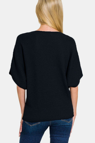 Chic dolman v-neck sweater