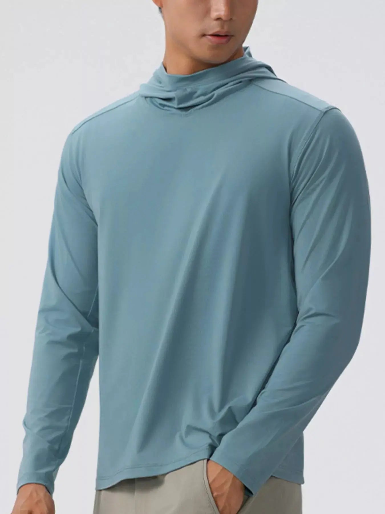 Men's Solid Color Long Sleeve Hoodie Simply Love