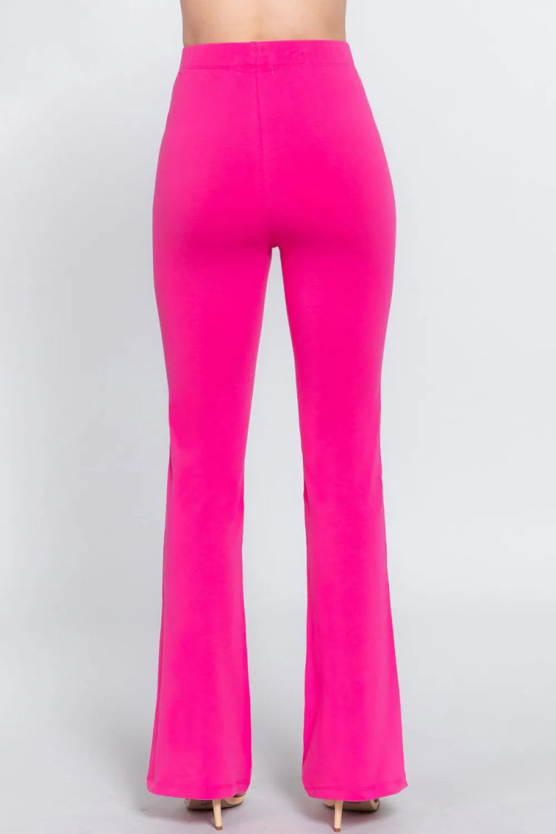 ACTIVE BASIC Waist Elastic Slim Flare Yoga Pants for Women - Love Salve