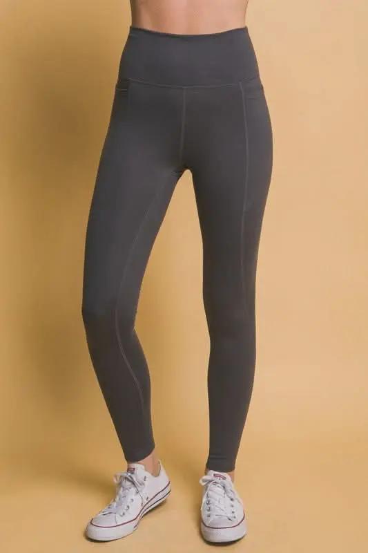 Active Comfort High Waist Leggings with Convenient Pockets - Love Salve 