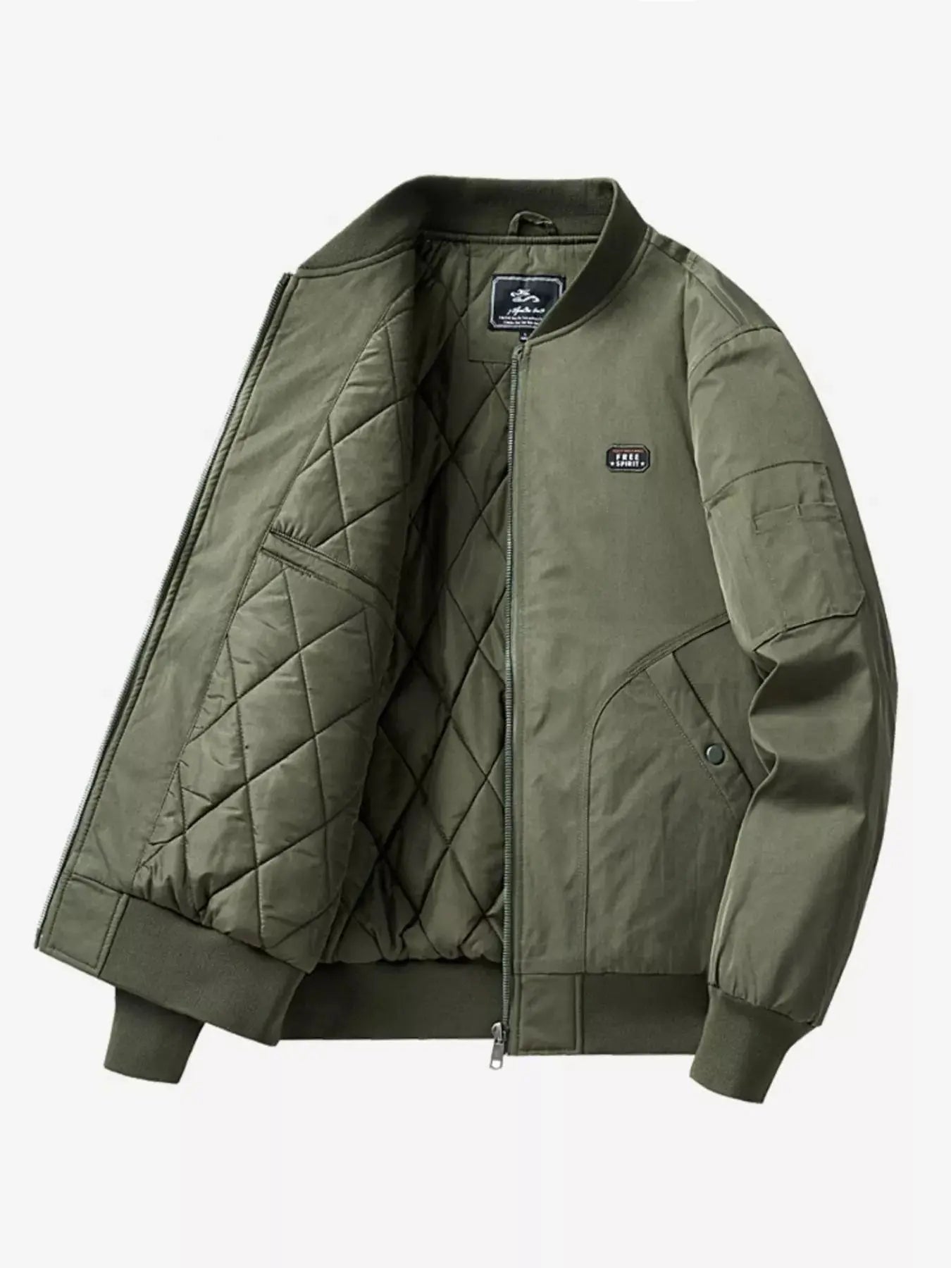 Men's Plus Size Bomber Jacket with Zipper Simply Love