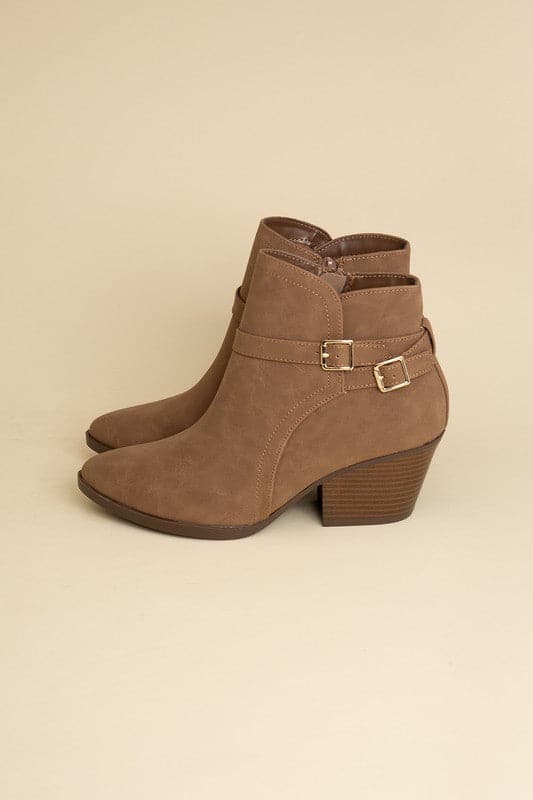 Nadine Ankle Buckle Boots.