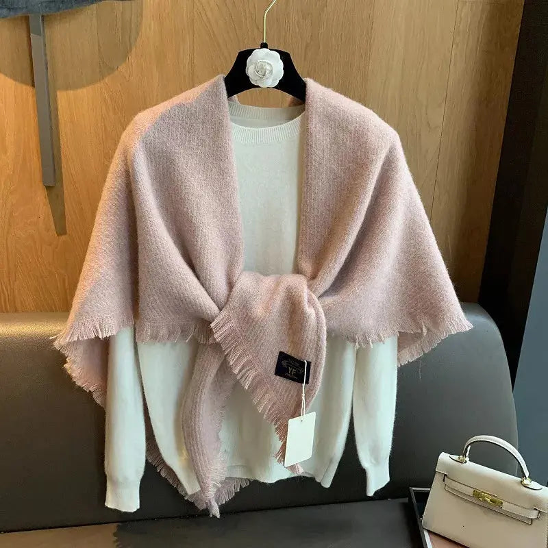 Thick Tassel Triangle Shawl Scarf Simply Love