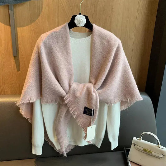 Thick Tassel Triangle Shawl Scarf Simply Love