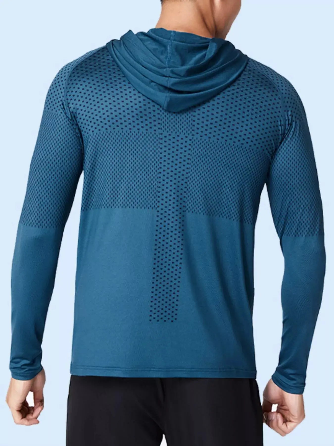 Men's Plus Size Breathable Long Sleeve Hooded Active Top Simply Love