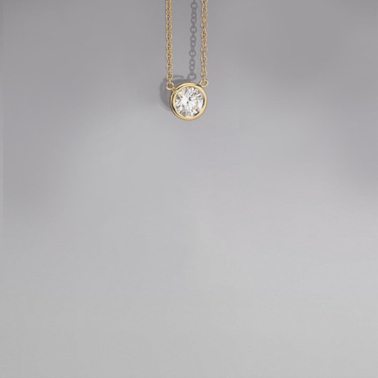 18K Gold-Plated Stainless Steel Pendant Necklace.