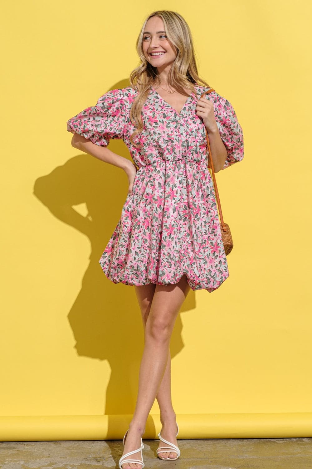 And the why floral puff sleeve dress