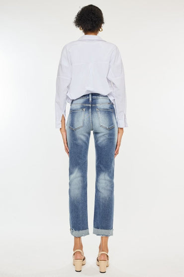 Kancan high-rise straight jeans