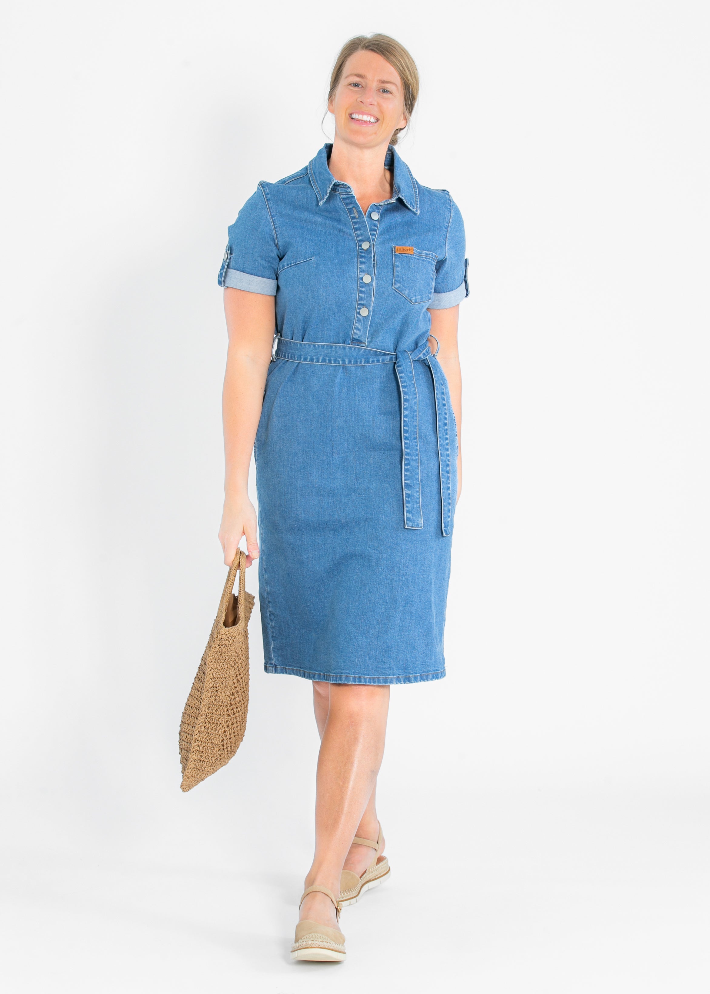 Ada Denim Midi Dress Inherit Co.