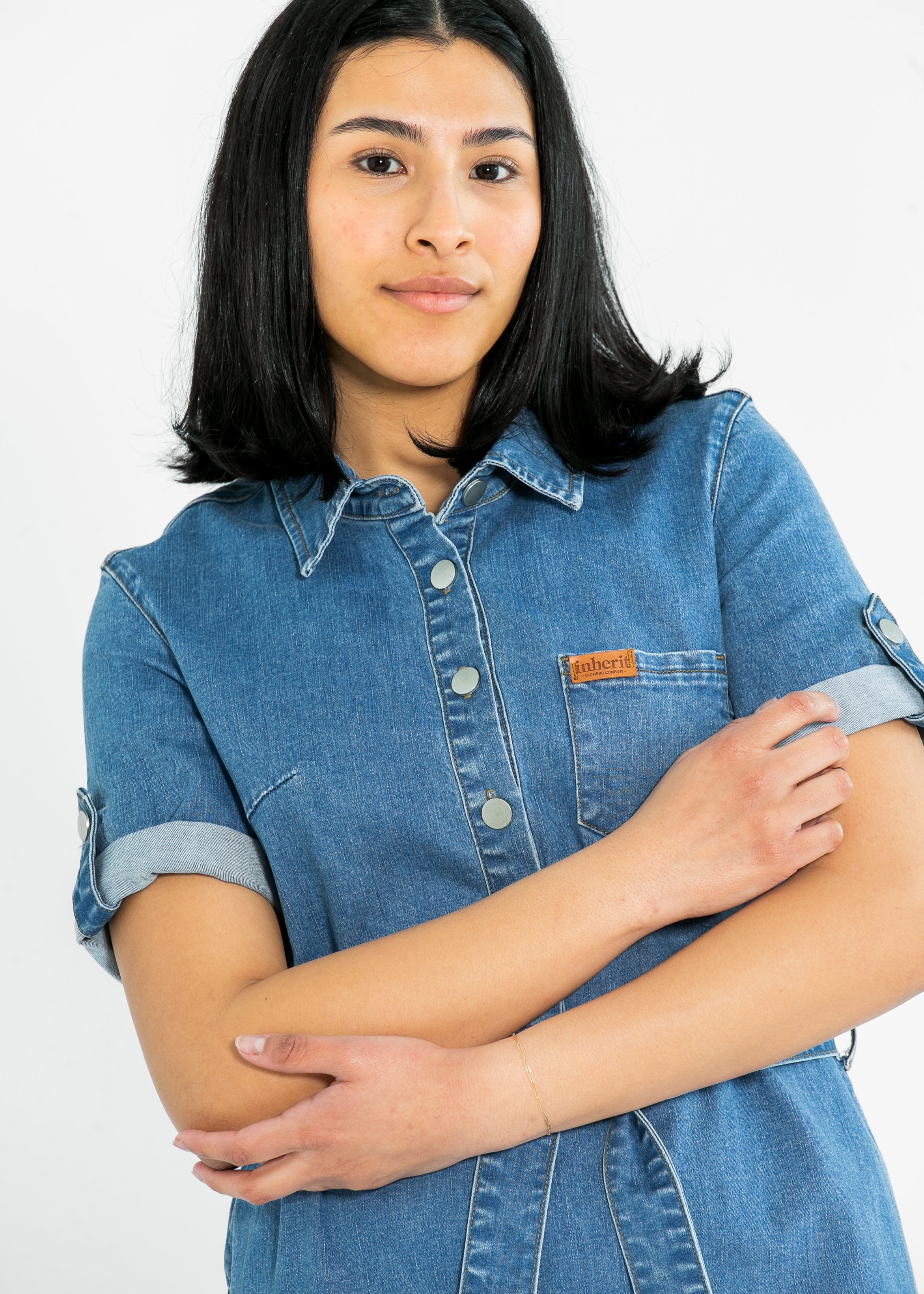 Ada Denim Midi Dress Inherit Co.