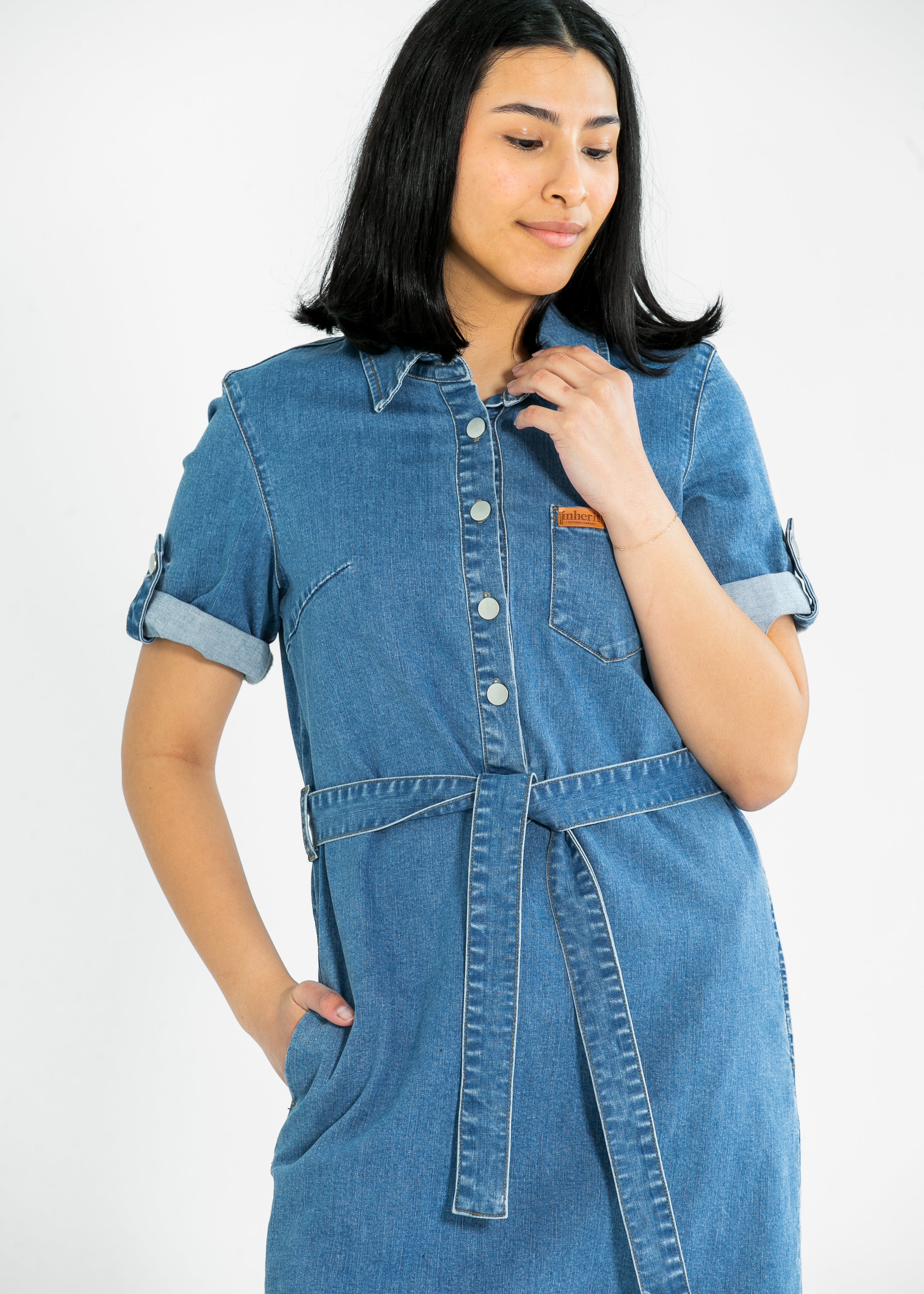 Ada Denim Midi Dress Inherit Co.