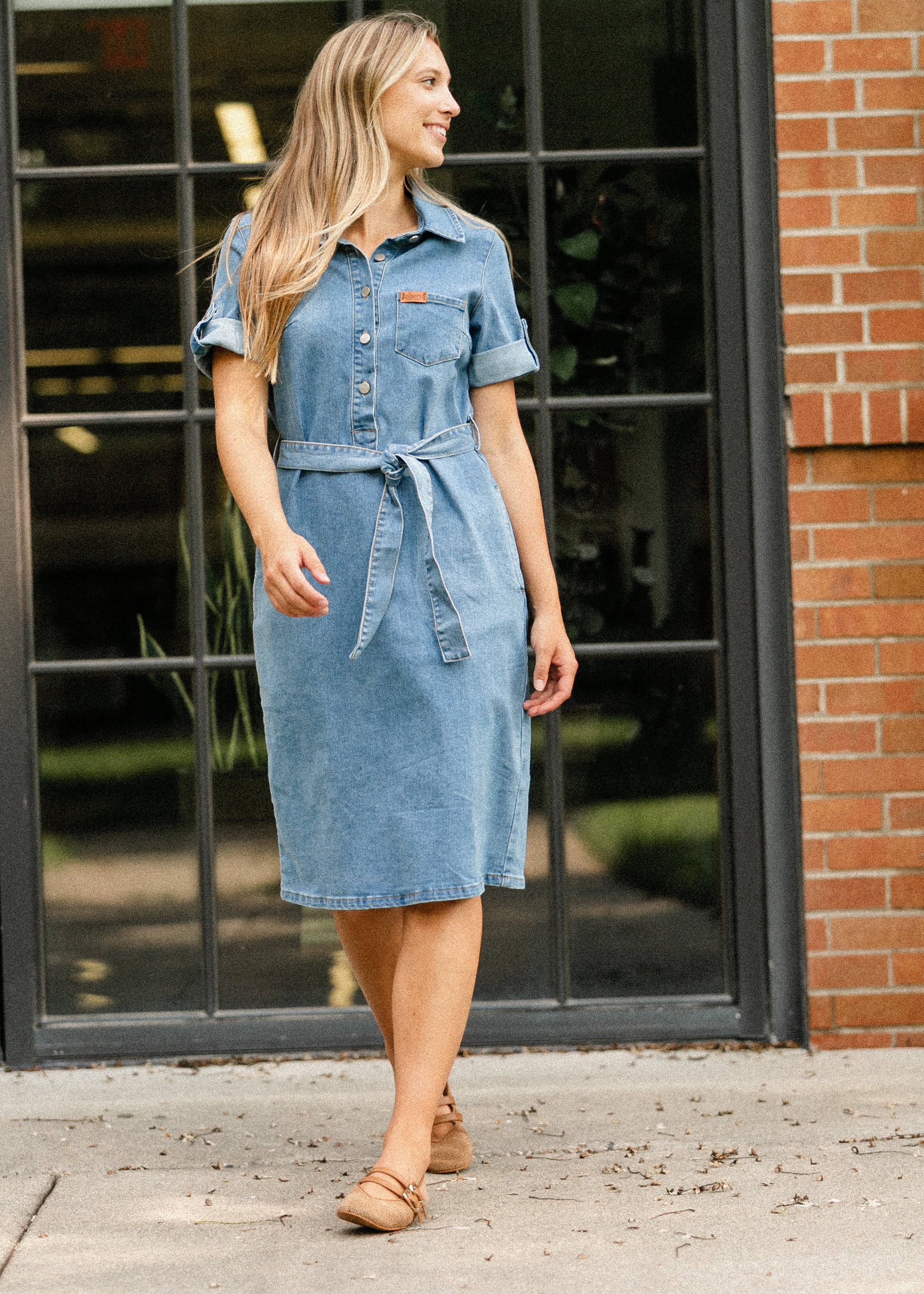 Ada Denim Midi Dress Inherit Co.