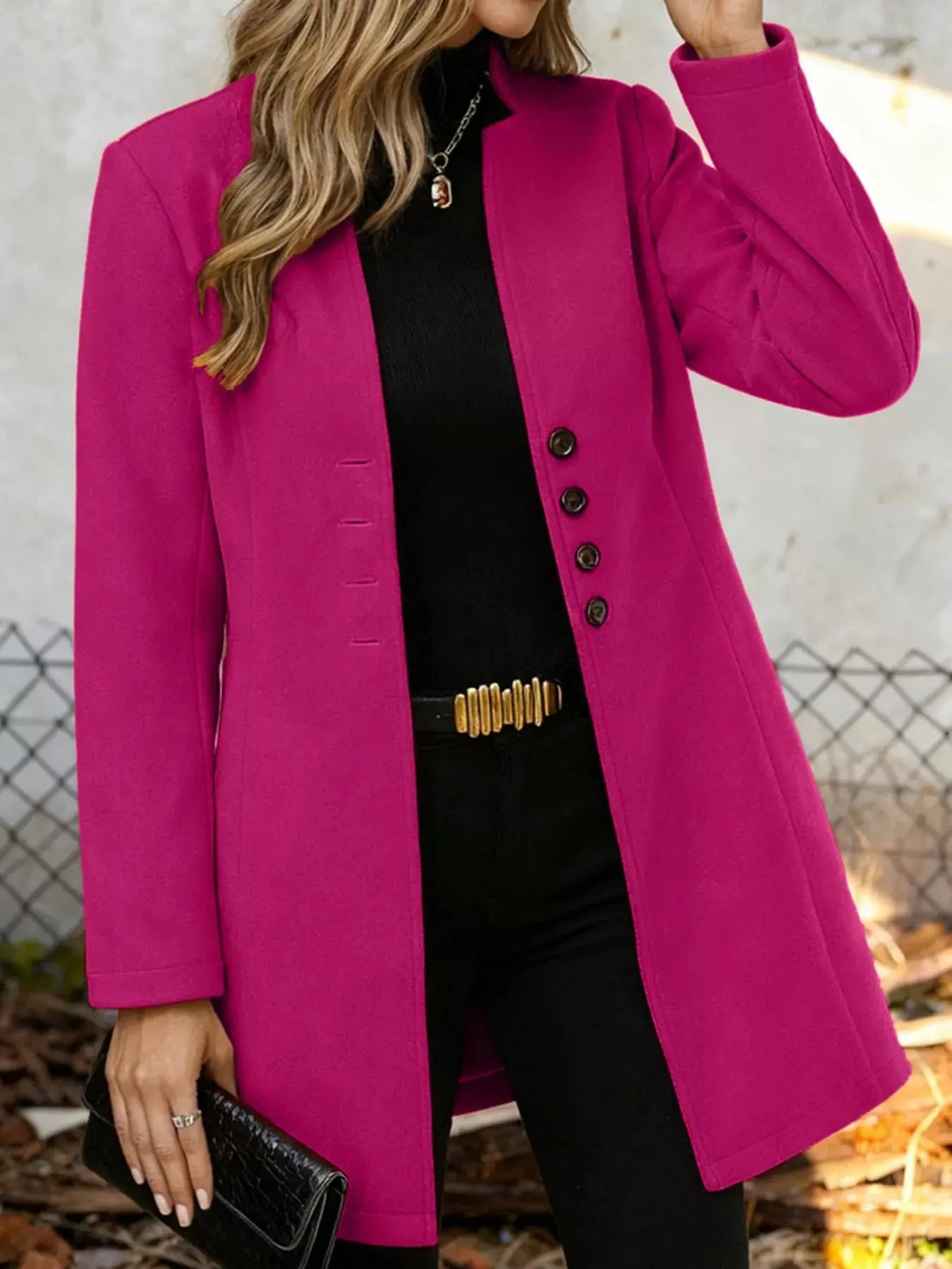 Button-Down Longline Outerwear Simply Love