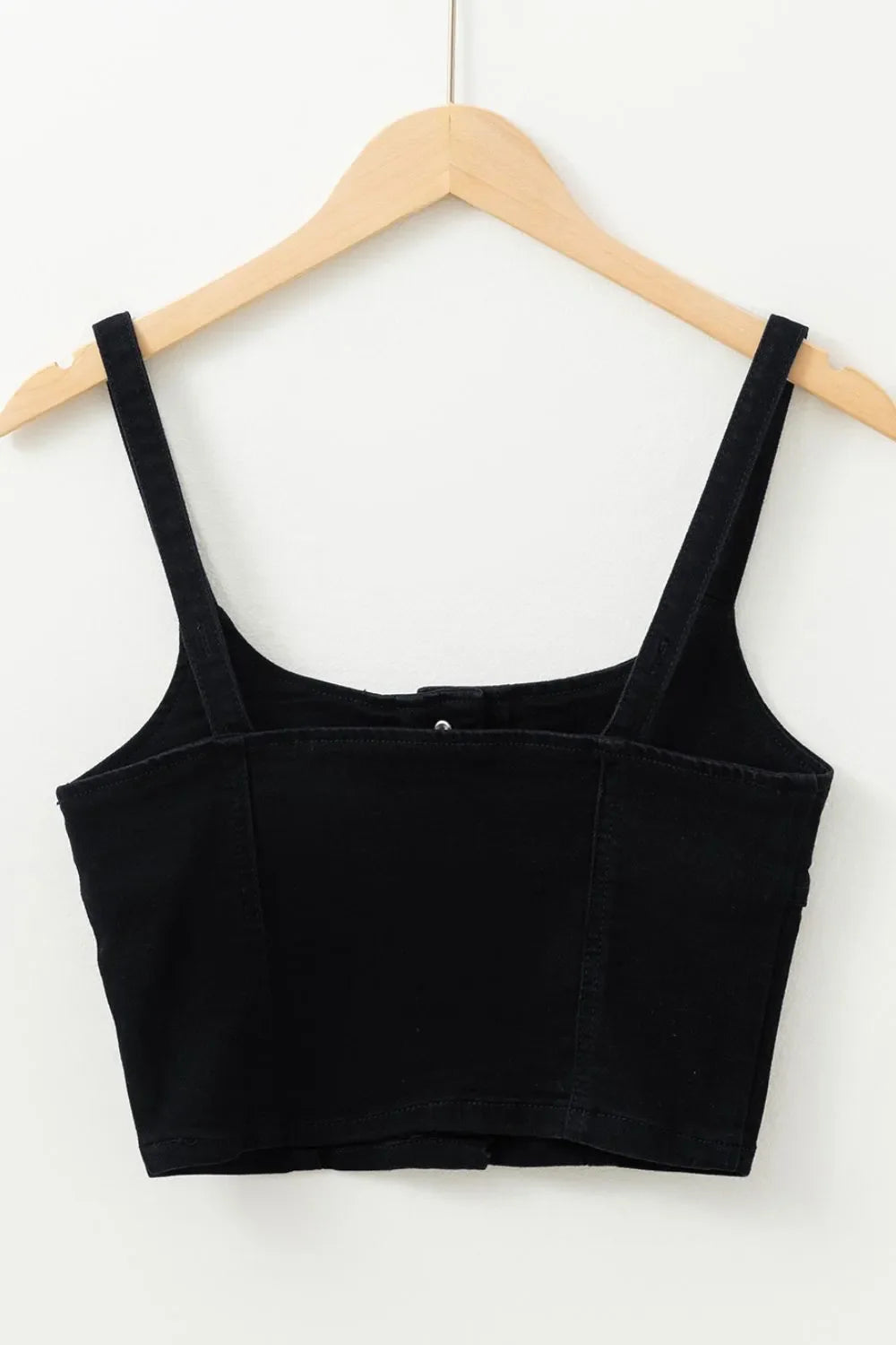 Acid Wash Buttoned Cropped Slim Denim Tank Top - Product image 5 by Simply Love