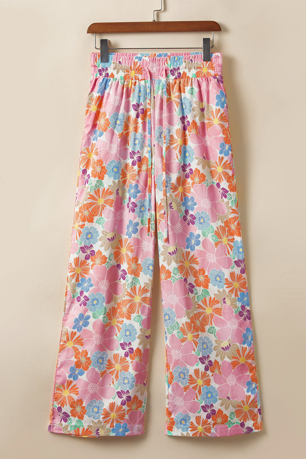 Charming pink floral pants