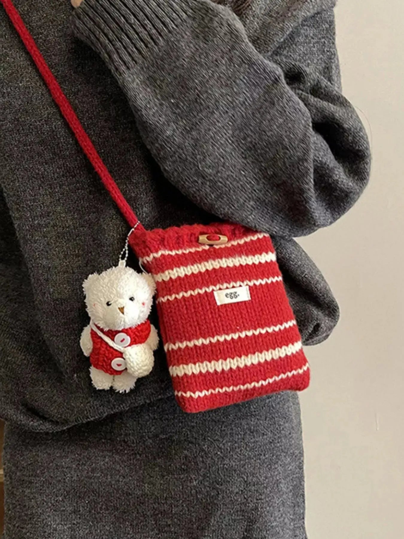 Knitted Striped Crossbody Bag Simply Love