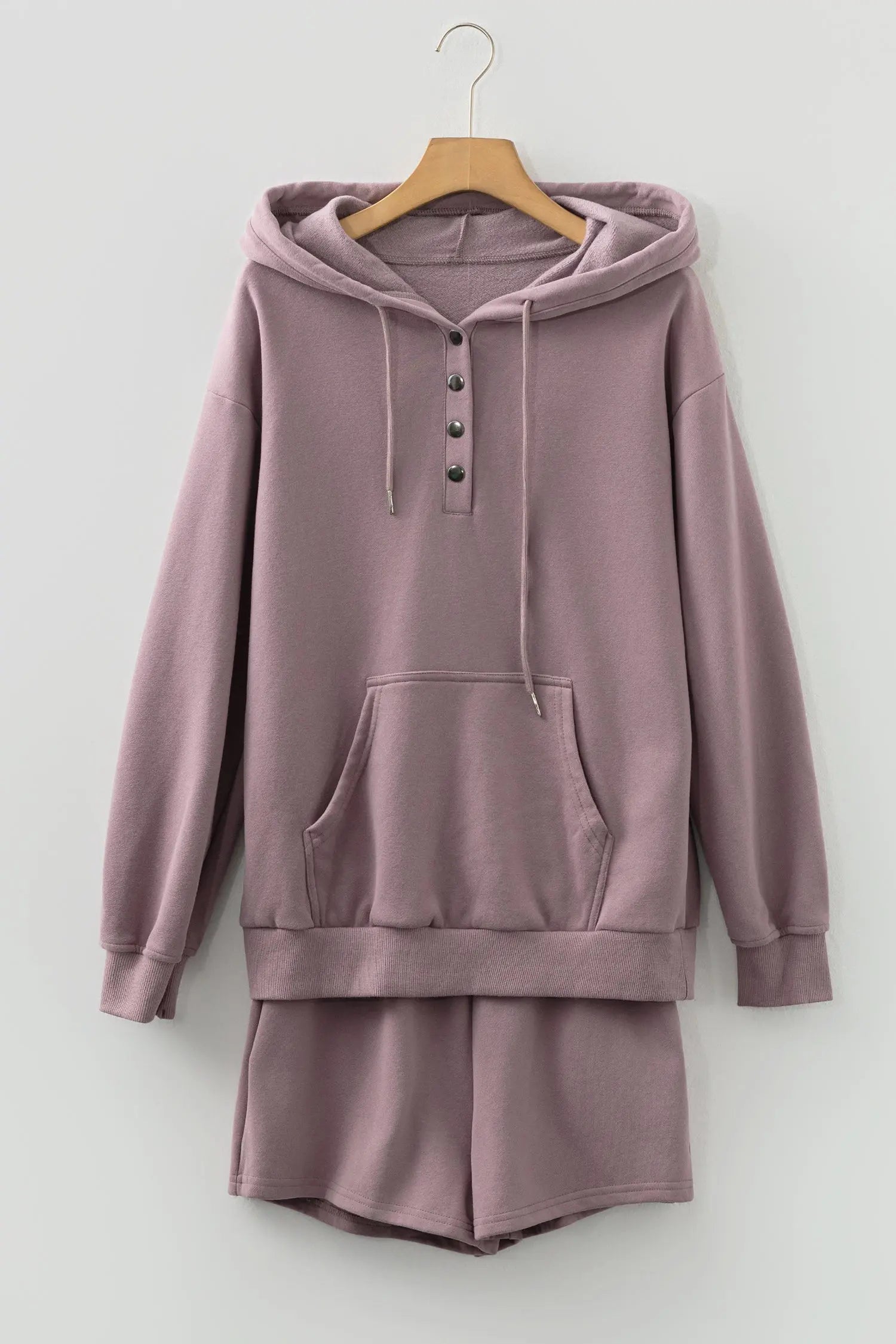 Valerian Hooded Drawstring Pullover and Casual Shorts Set for Women Dear-Lover Dropshipping