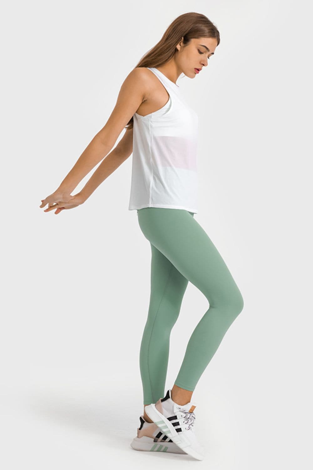 High Waist Ankle-Length Yoga Leggings.