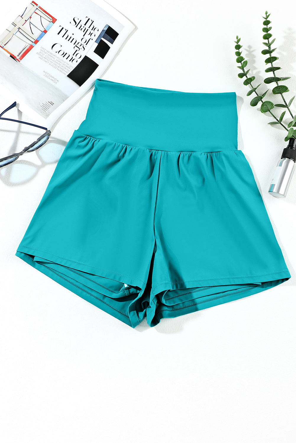 Skobeloff High-Waisted Swim Shorts with Hidden Pockets