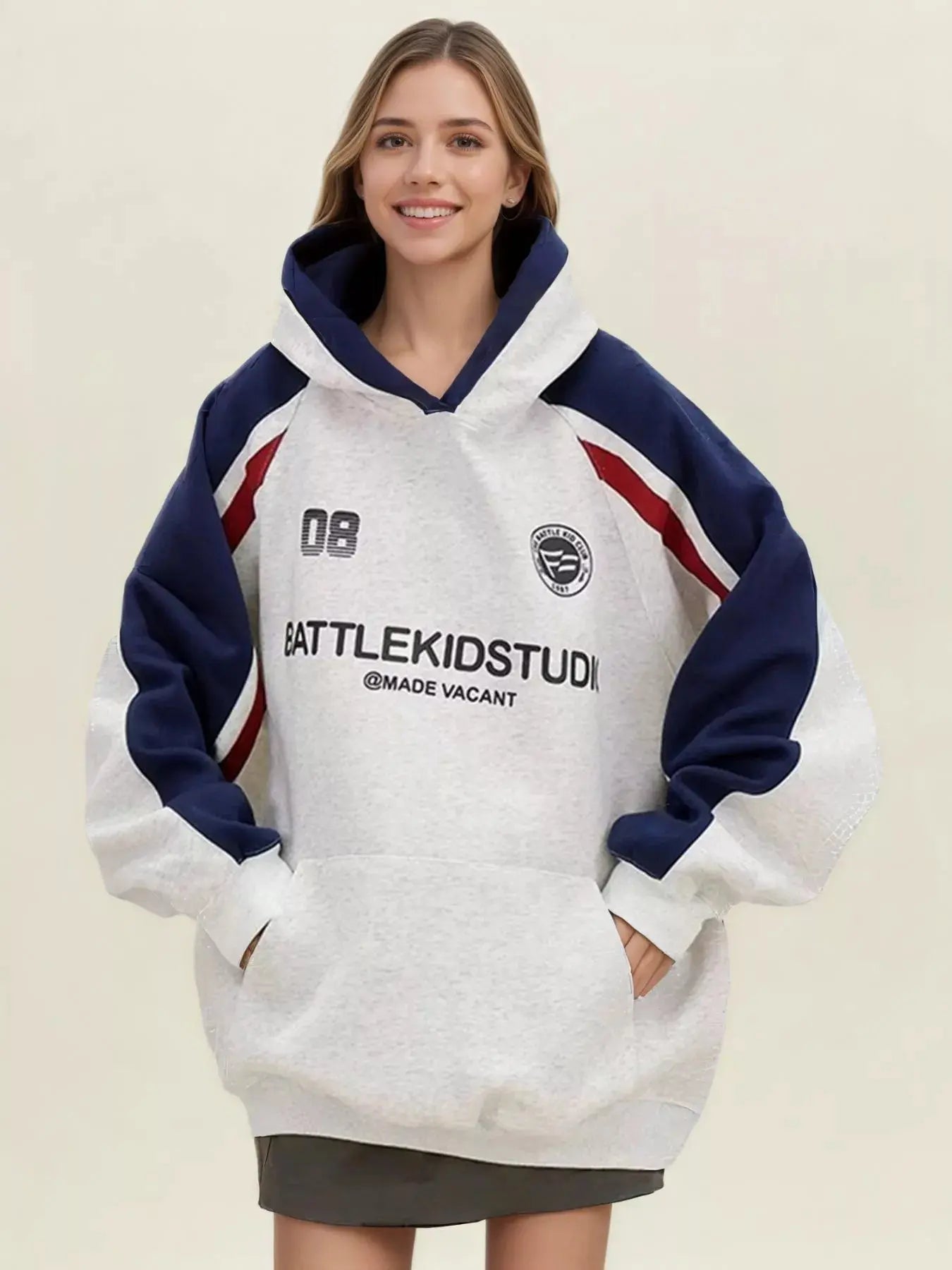 Oversized Raglan Sleeve Hoodie Simply Love