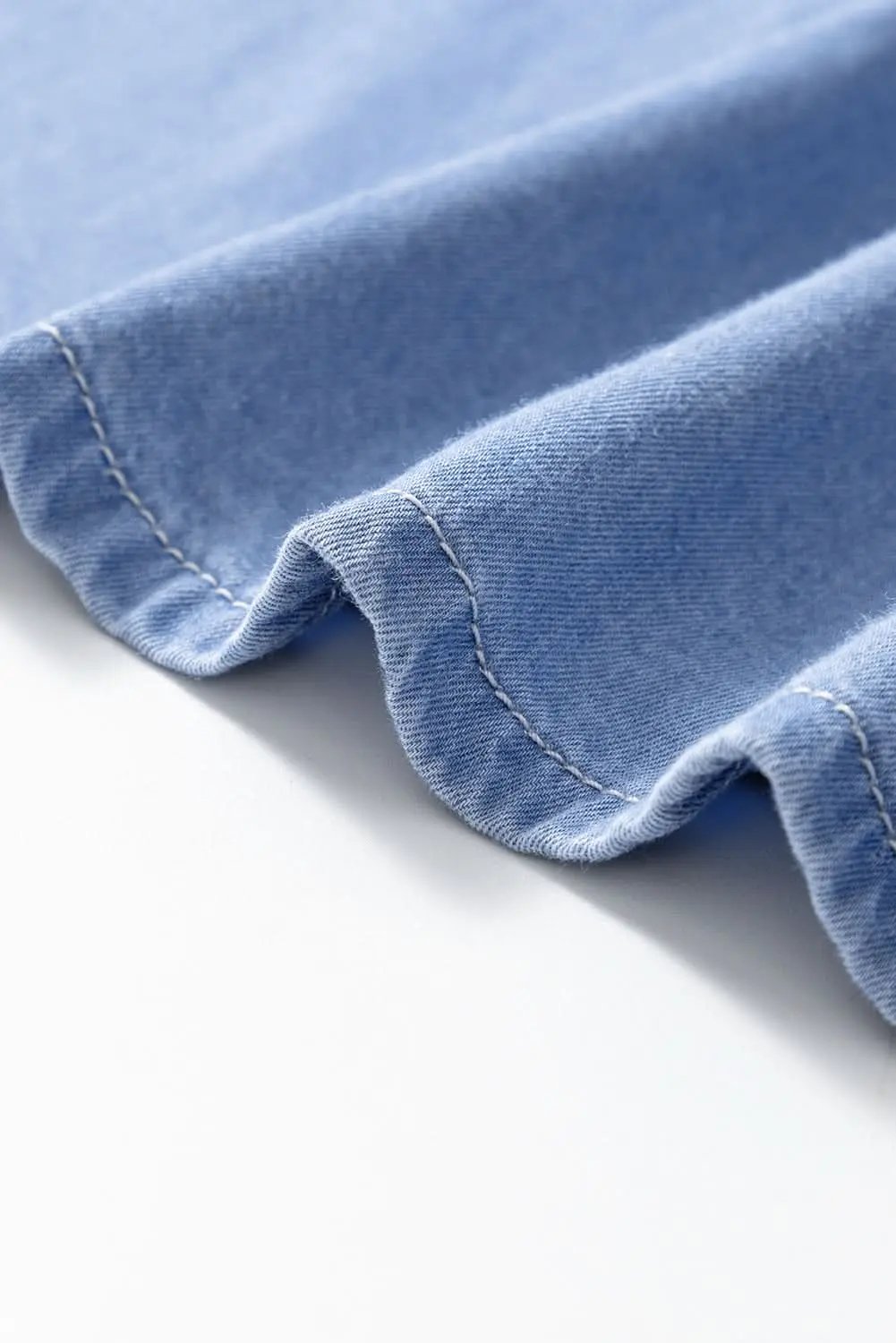 Myosotis Chambray Deep V Neck Bracelet Sleeve Maxi Dress - Love Salve 