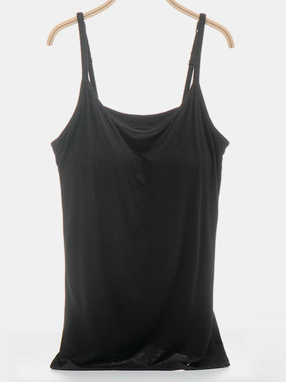 Scoop Neck Adjustable Strap Cami.