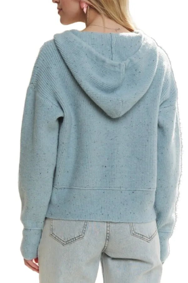 ADORA Hoodie Relaxed Fit Ribbed Cuffs Sweater Cardigan - Love Salve