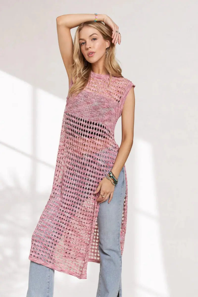 ADORA Multi Color Crochet Tunic Top - Love Salve