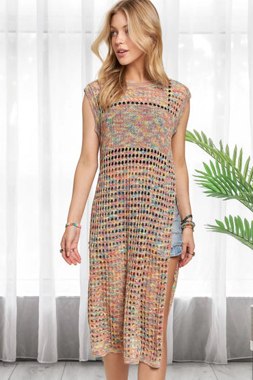 ADORA Multi Color Crochet Tunic Top - Love Salve