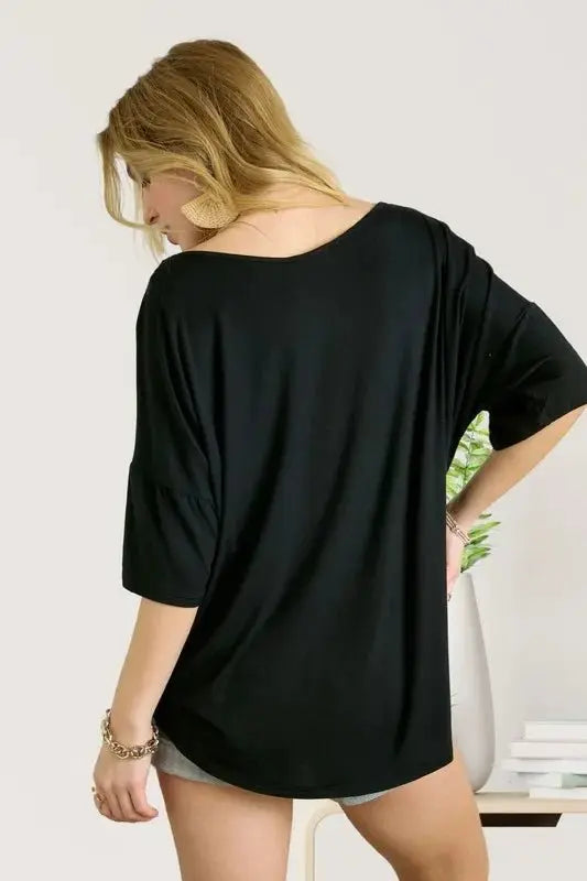 ADORA Sequin US Flag Pocketed Top for Patriotic Style - Love Salve 