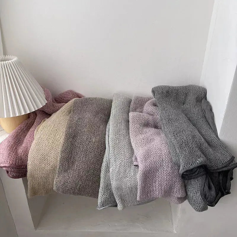 Lightweight Knitted Scarf with Dyed Edges Simply Love